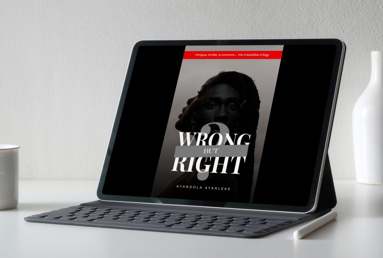 Wrong But Right mock-up on tablet