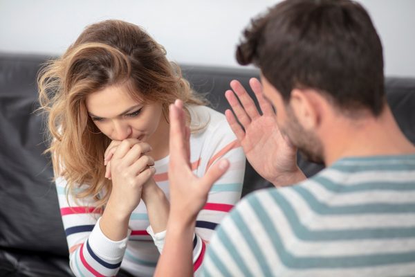 couple arguing in an unhealthy relationship