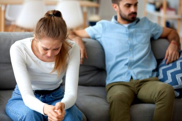 A woman sad because of her cheating partner
